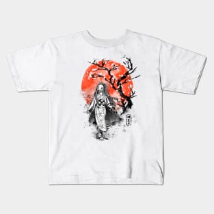 Sister at sakura tree Kids T-Shirt